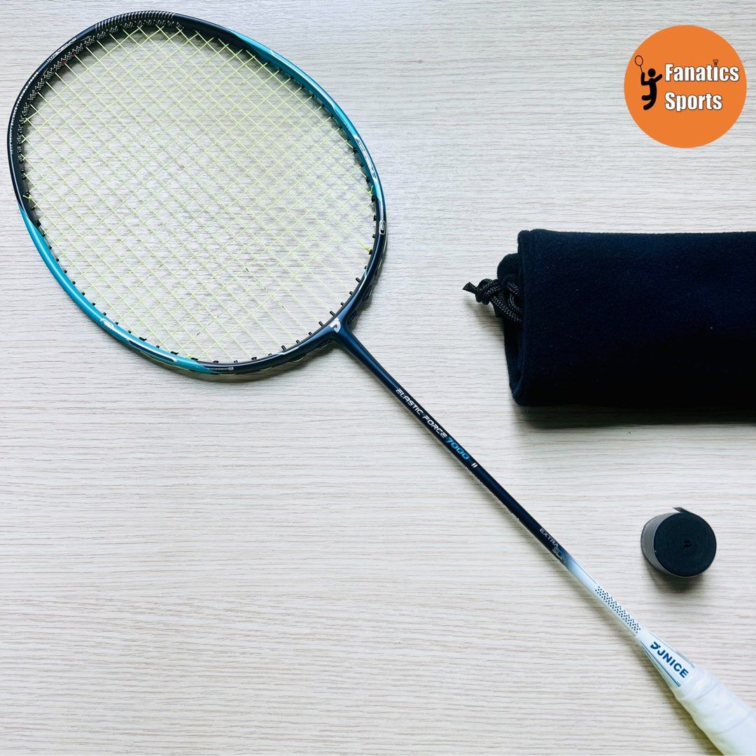 [Bundle] Brand New Jnice Elastic Force 7000 II Badminton Racket strung ...