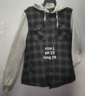 Button Jacket with hoodie