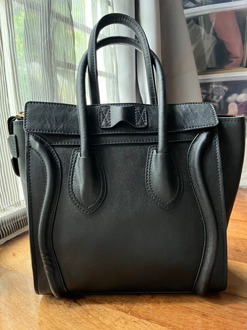 Celine luggage shop bag black