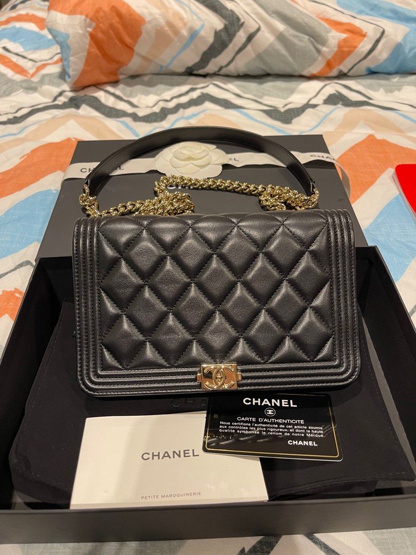 Chanel Le Boy GHW WOC, Luxury, Bags & Wallets on Carousell