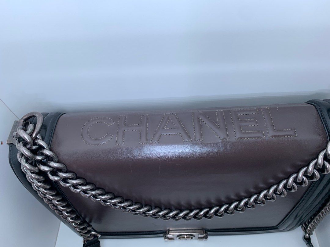 Chanel Smooth Calfskin Leather Large Boy Bag 2011, Luxury, Bags & Wallets  on Carousell