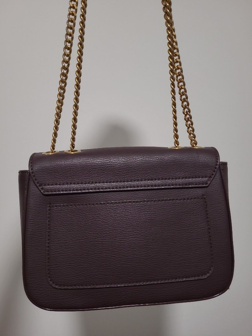 Charles & Keith Sling Bag (maroon color), Women's Fashion, Bags ...