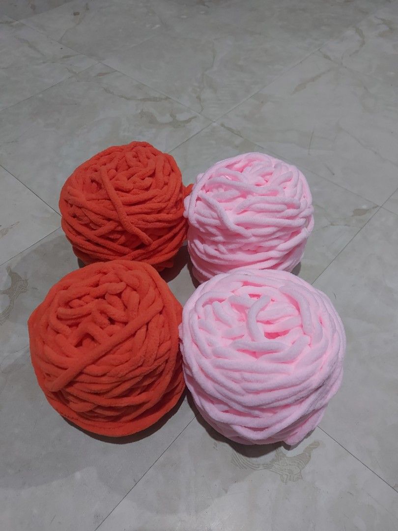 Chunky Yarns (100g/Ball) (Category: Craft Supplies & Tools) located in San Jose del Monte. Submitted by arbythings (Listing ID 1209028795, Image 2). Description: 🔺️PLEASE READ THE DESCRIPTION🔻 〰️ Unused Chunky yarns *10/10 condition ✅ TAKE ALL FOR 200. ✅ Never used. NO ISSUE. Available colors: 2 Baby Pink 2 Orange 💋WITH FREEBIES! (while supply last) DM FOR MORE. 💌.