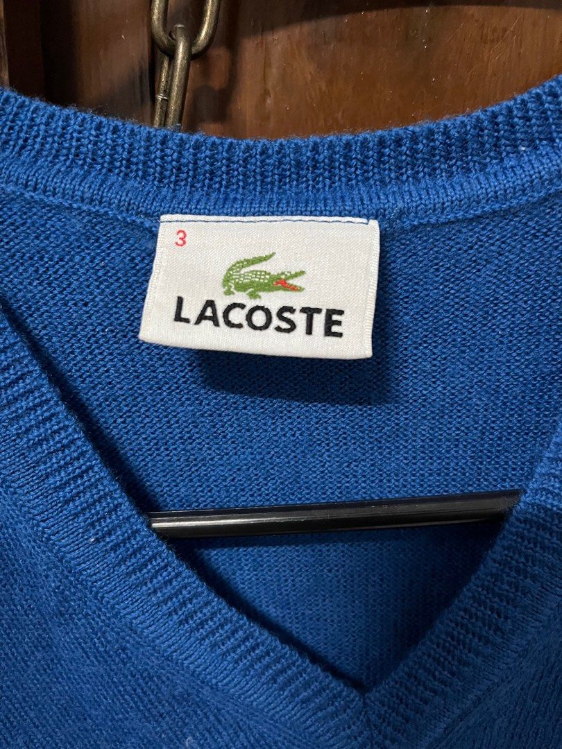 Classic Lacoste Wool Tank Top Sweater Vest Men s Fashion Tops