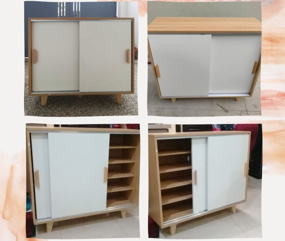 COD-SALE!!! 90cm Slide Shoe Cabinet & Multipurpose Rack with Sliding ...