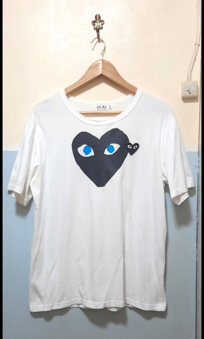 Comme Des Garçons Black Heart Blue Eyes Women's Tshirt M