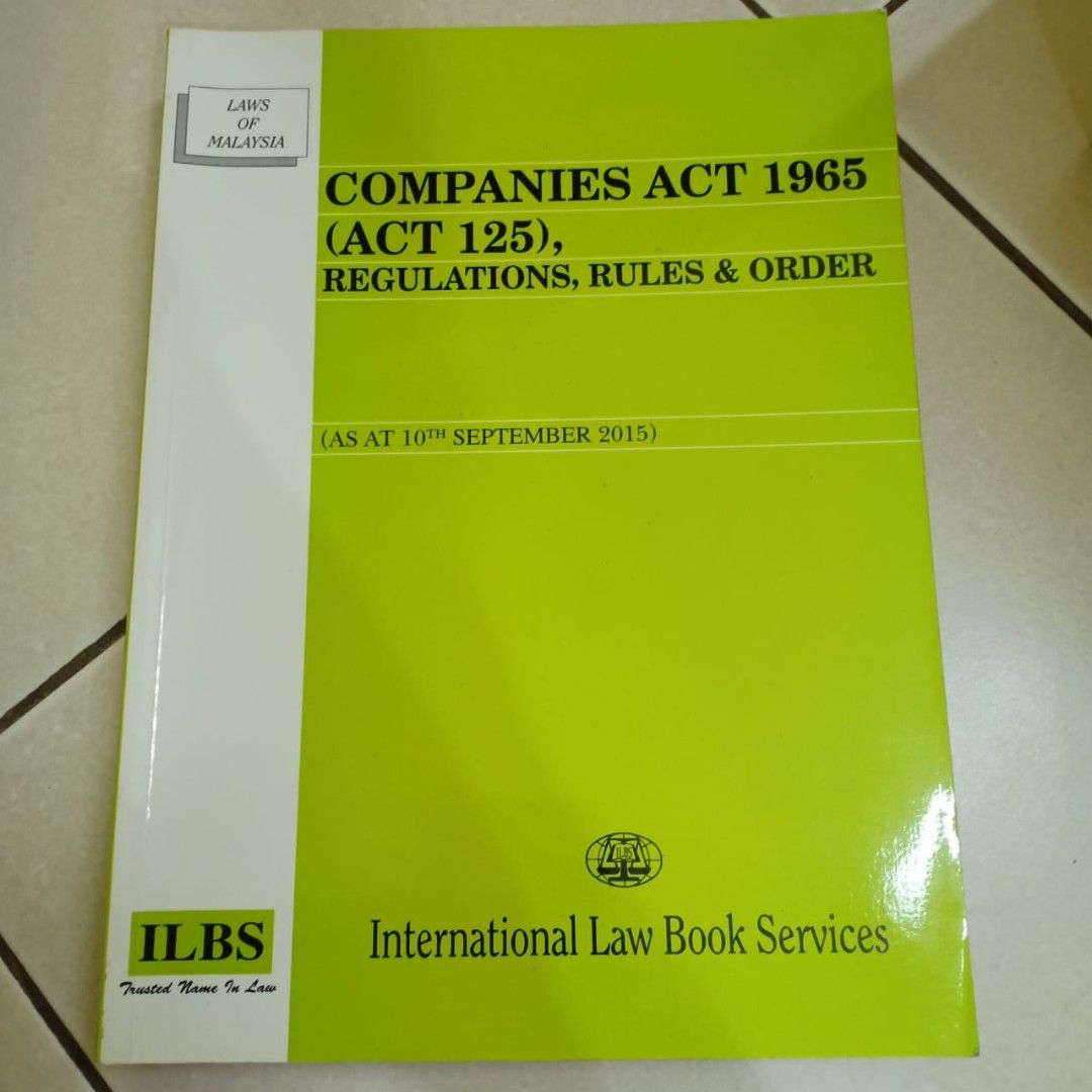 Companies Act 1965 (Act 125), Regulations, Rule & Order (2015), Hobbies