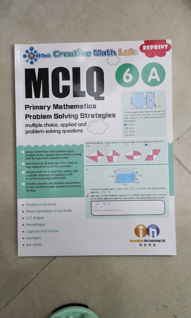 Creative Math Lab MCLQ Primary Mathematics Problem Solving Strategies ...
