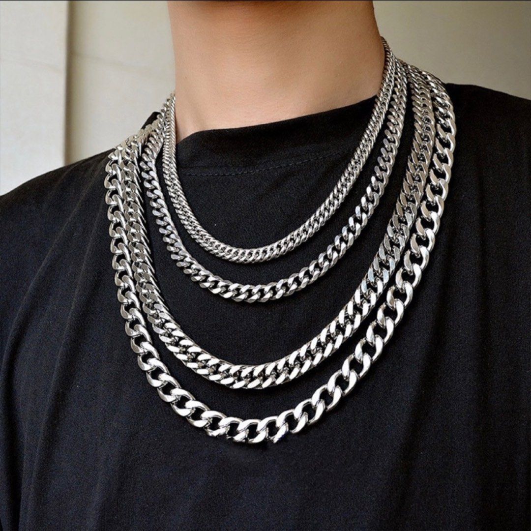 Cuban Link Necklace Bracelet Men s Fashion Watches Accessories