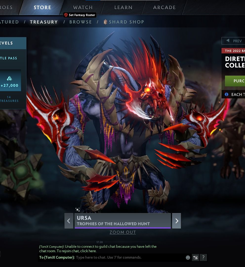 Dota 2 Collector's Cache 2022 PART 1 (Ursa Trophies of the Hallowed