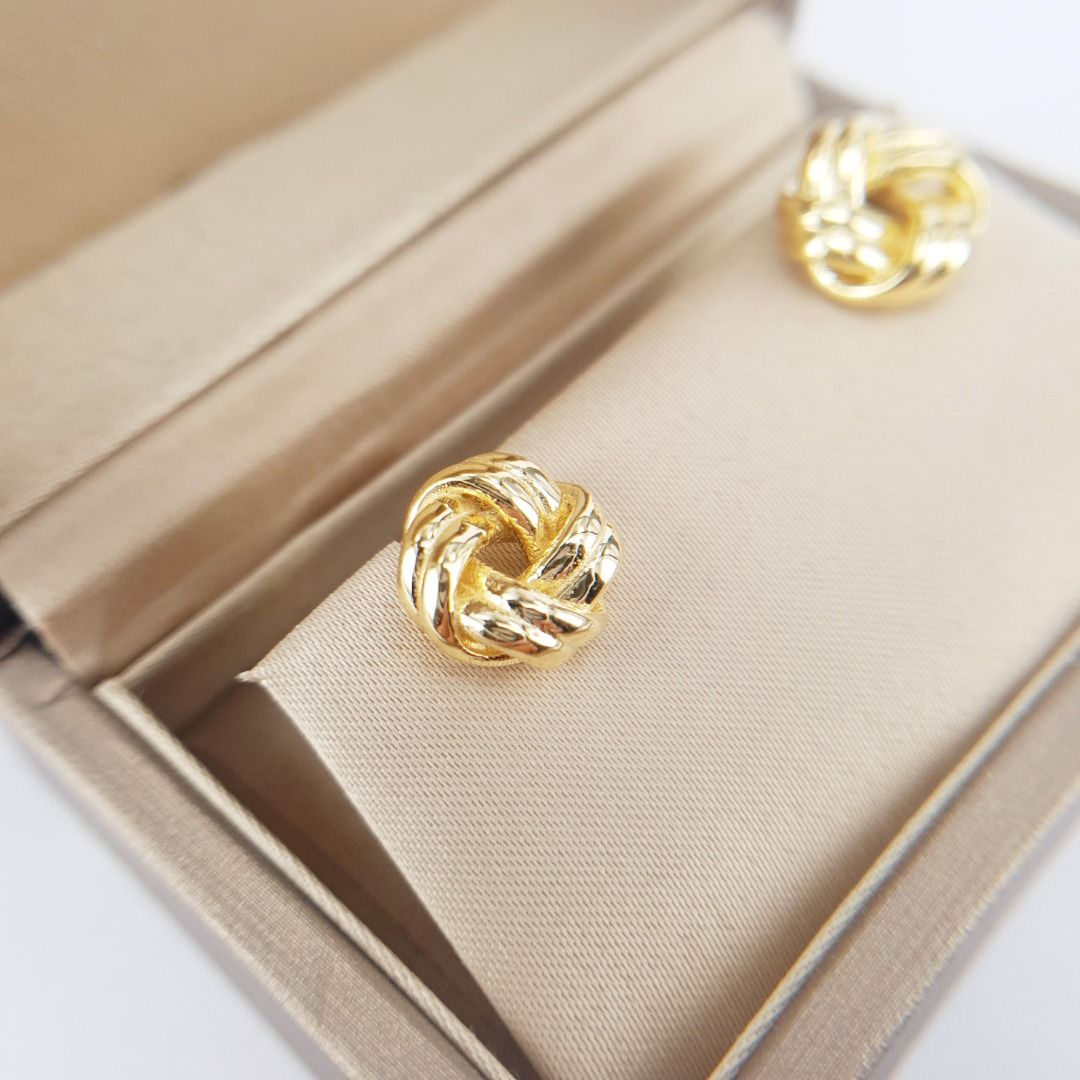 DOUBLE SAILOR S KNOT EAR STUDS 7MM12MM 2022 225 VINTAGE EARRINGS