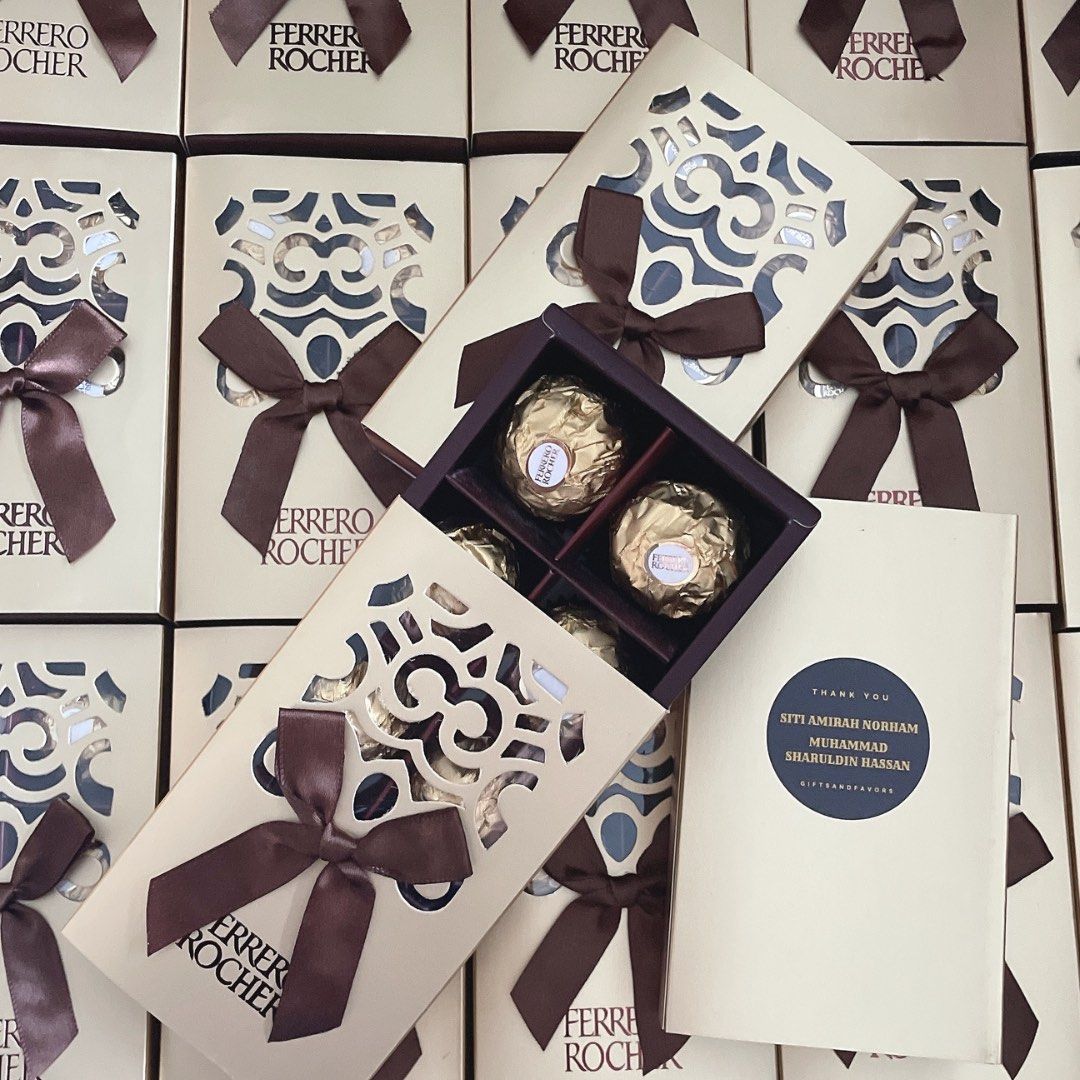 Ferrero Rocher 6pc Chocolate Wedding Favor Berkat Kahwin