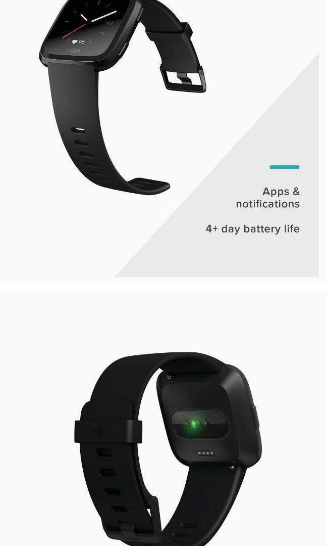 Fitbit versa 1 brand new original charcoal woven strap large