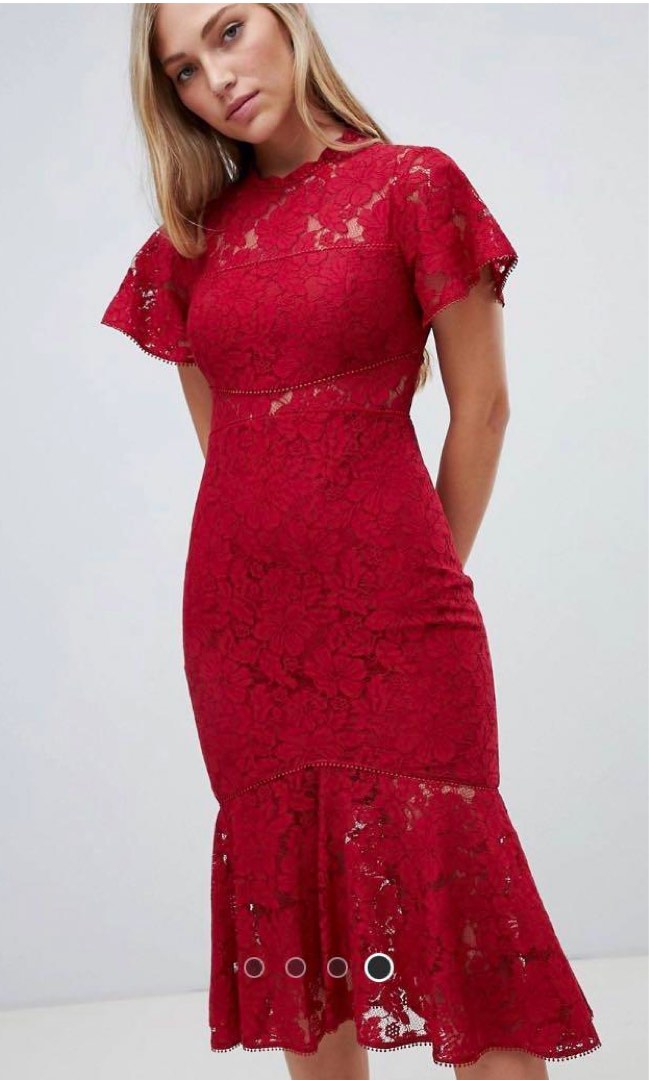 Forever new lace top midi dress