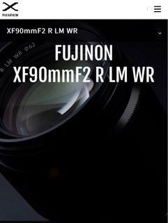 Fujinon XF90mmF2 R LM WR