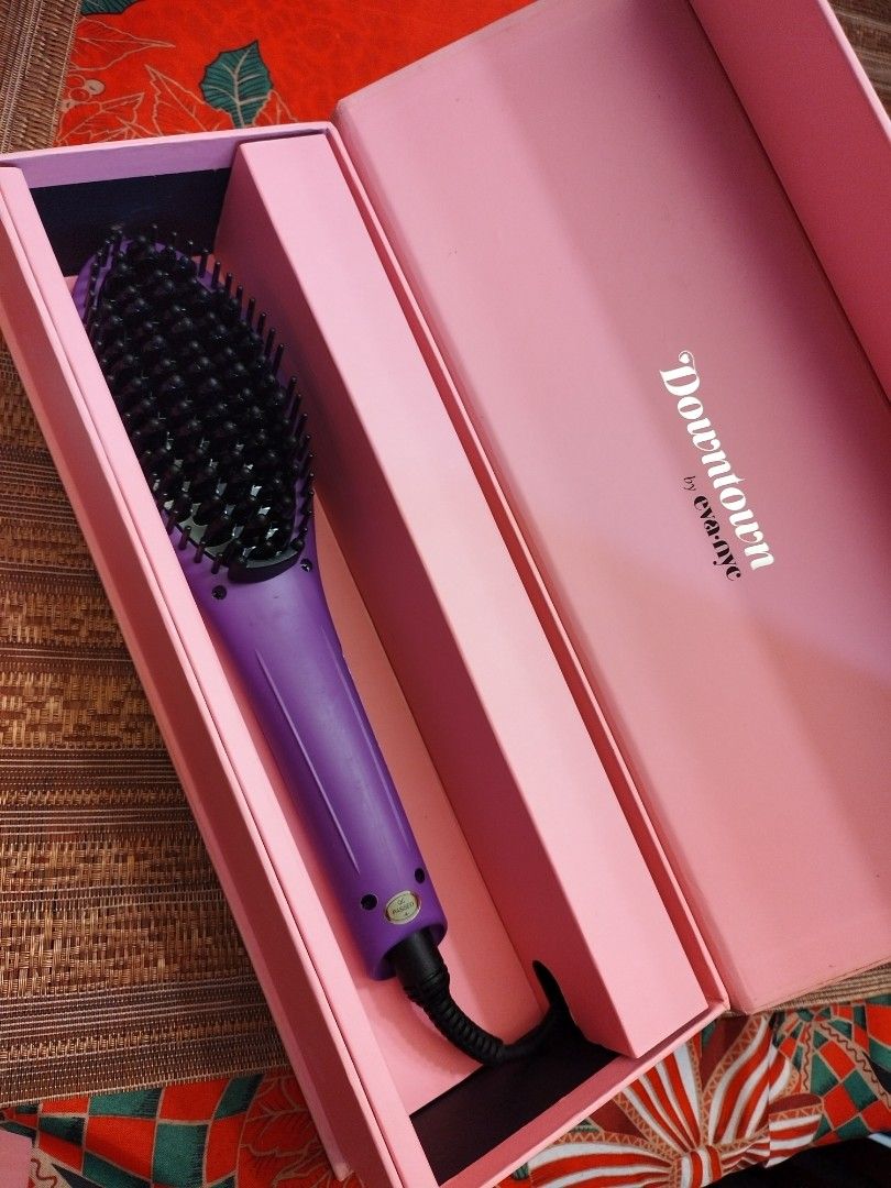 Downtown by eva 2025 nyc heated straightening brush