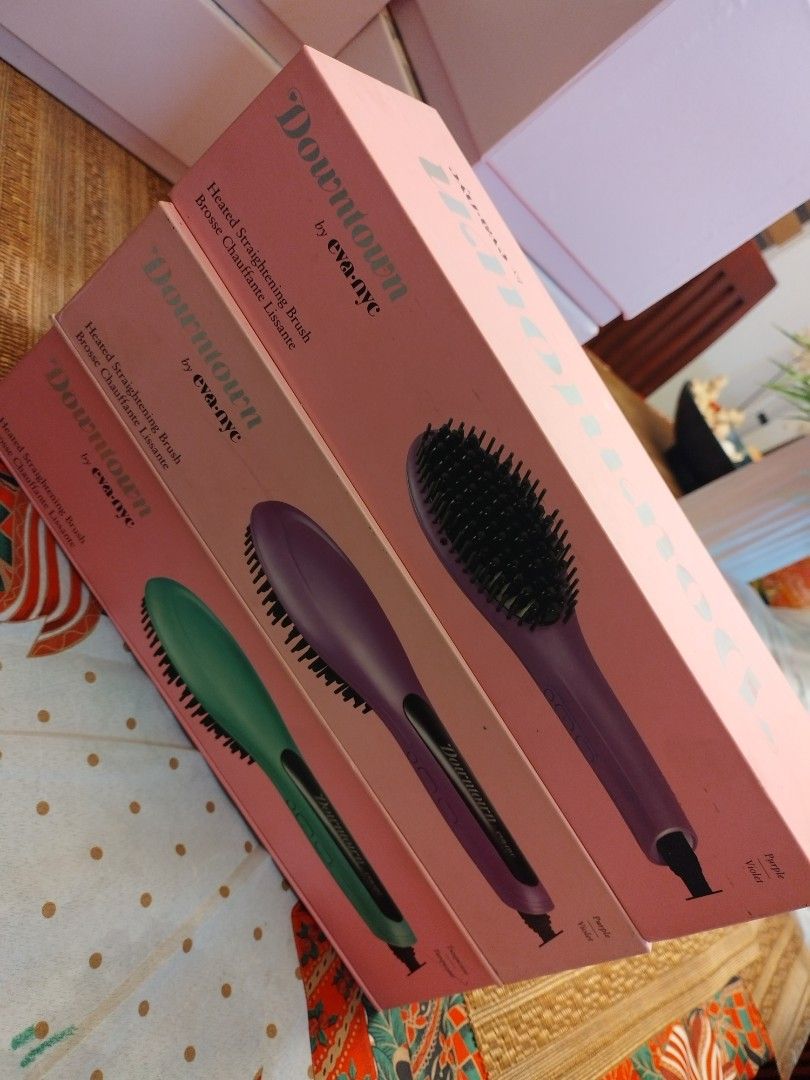 Gaurantee Authentic Eva NYC Purple Heated Straightening Brush