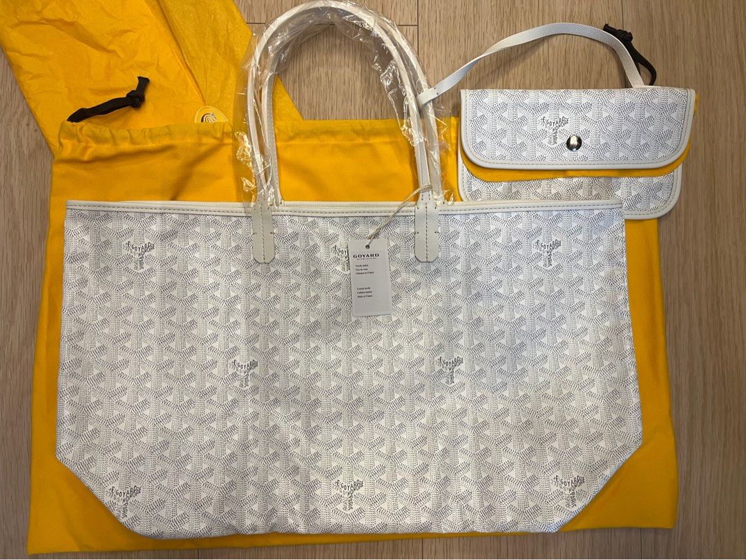 Maison Goyard Saint Louis PM Bag (White/Cream), Luxury, Bags & Wallets on  Carousell