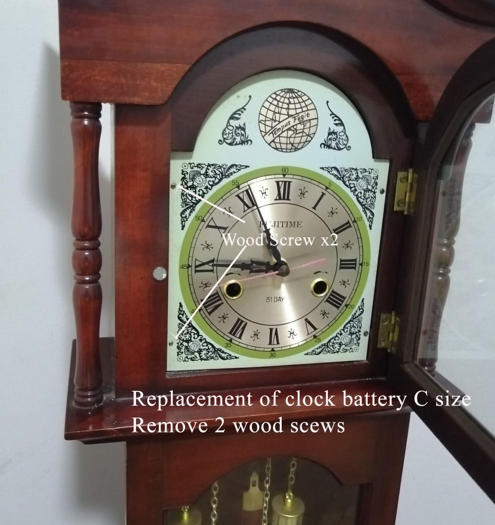 Grandfather Clock battery operated for Home Decor, Furniture & Home