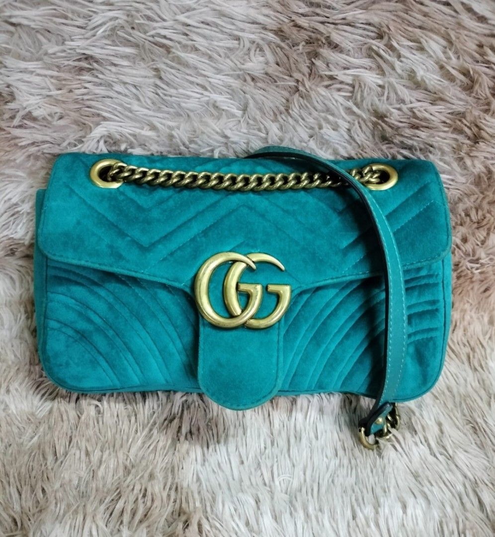 Gucci bag green best sale velvet