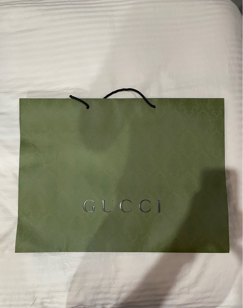 Gucci Paper Bag, Luxury, Bags & Wallets on Carousell
