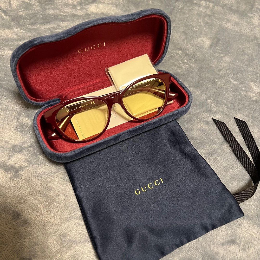 Gucci reading glasses maroon, Women's Fashion, Watches & Accessories ...