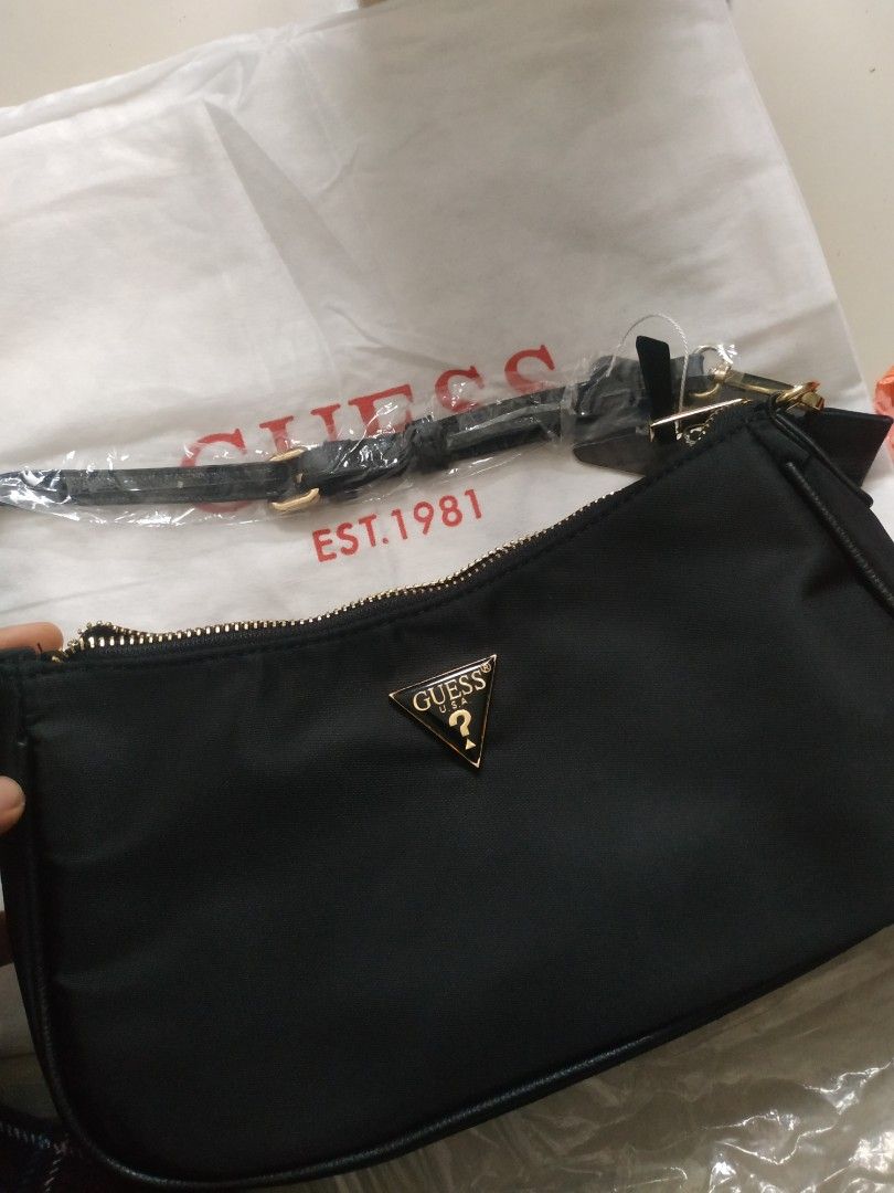 GUESS Paris Nylon Shoulder Bag, Women's Fashion, Bags & Wallets, Shoulder Bags on Carousell