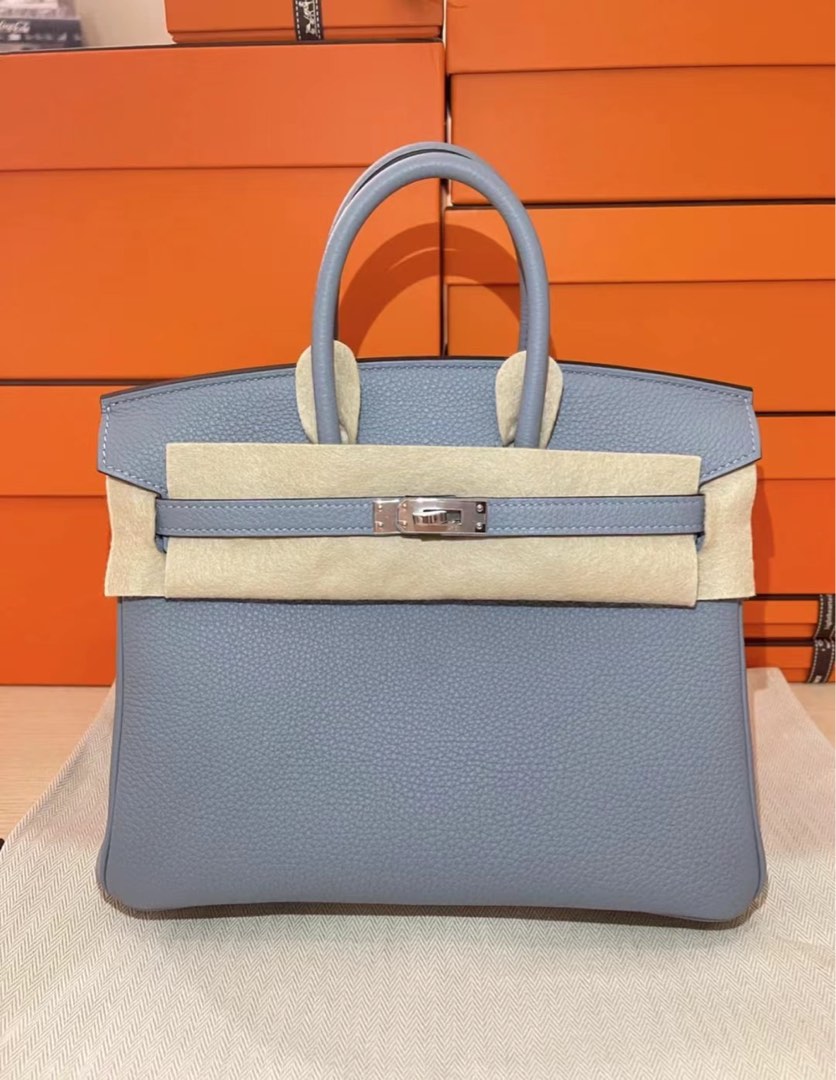 Hermes Birkin 25 Togo 7G Ciel GHW Stamp Y