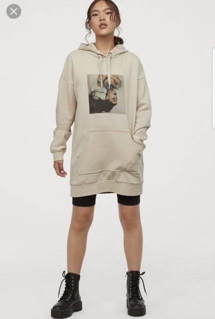 Hu0026M Ariana Grande hoodie , Men's Fashion, Tops u0026 Sets, Hoodies on Carousell