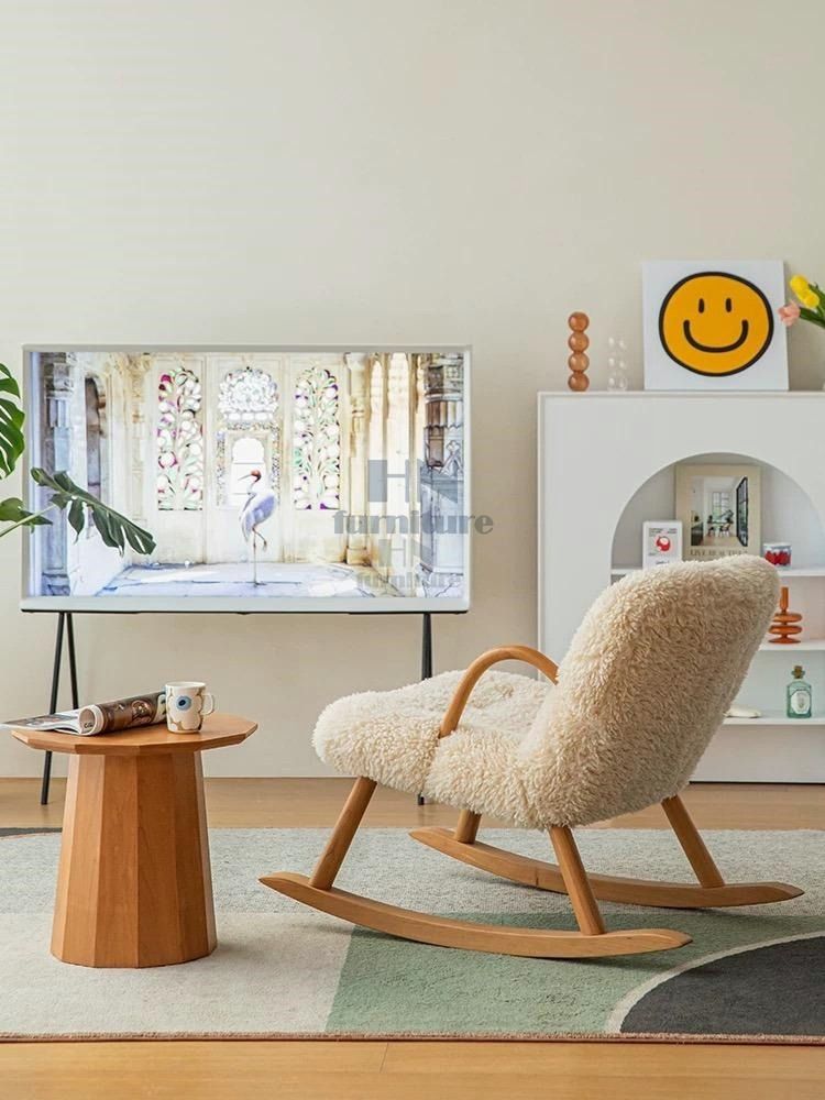Cherry wood rocking on sale chair