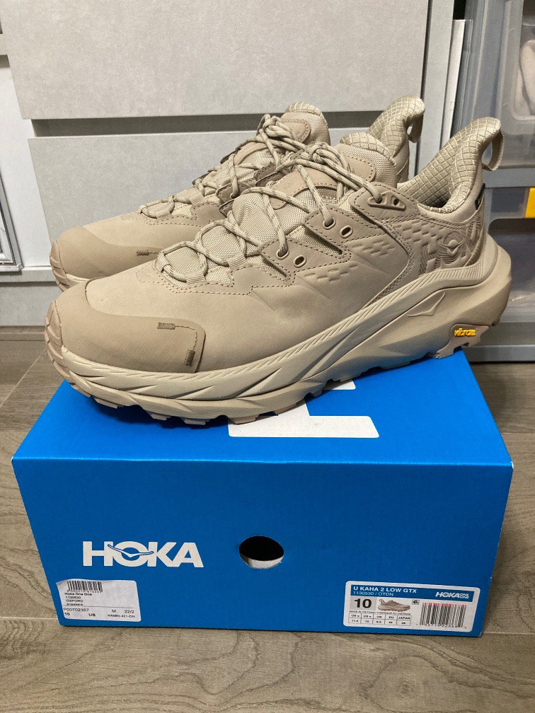 hoka one one kaha 2 low gtx tan OTDN, 男裝, 鞋, 波鞋- Carousell