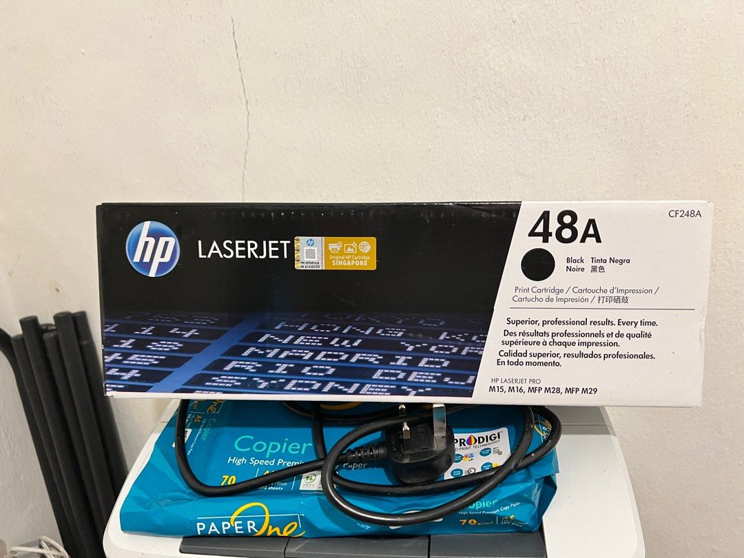 HP LaserJet Pro M15w Printer with ink, Computers & Tech, Printers