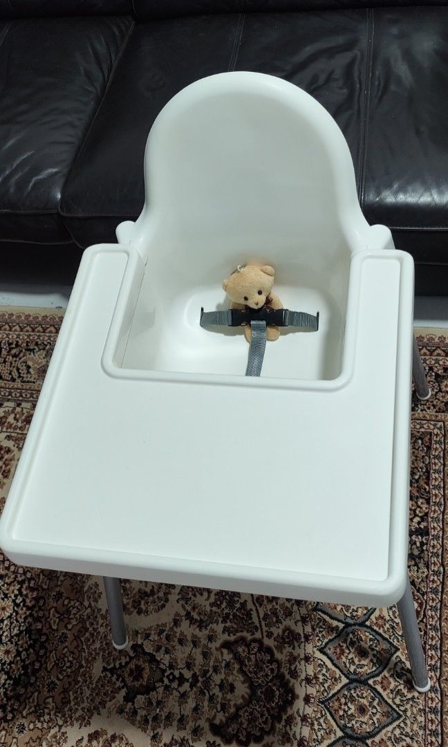 IKEA Antilop baby highchair with tray white, Babies & Kids, Nursing