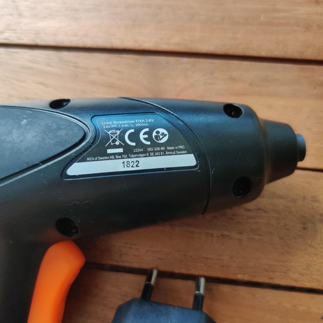 IKEA FIXA Cordless Screwdriver, liion, 3.6 V with bit holder