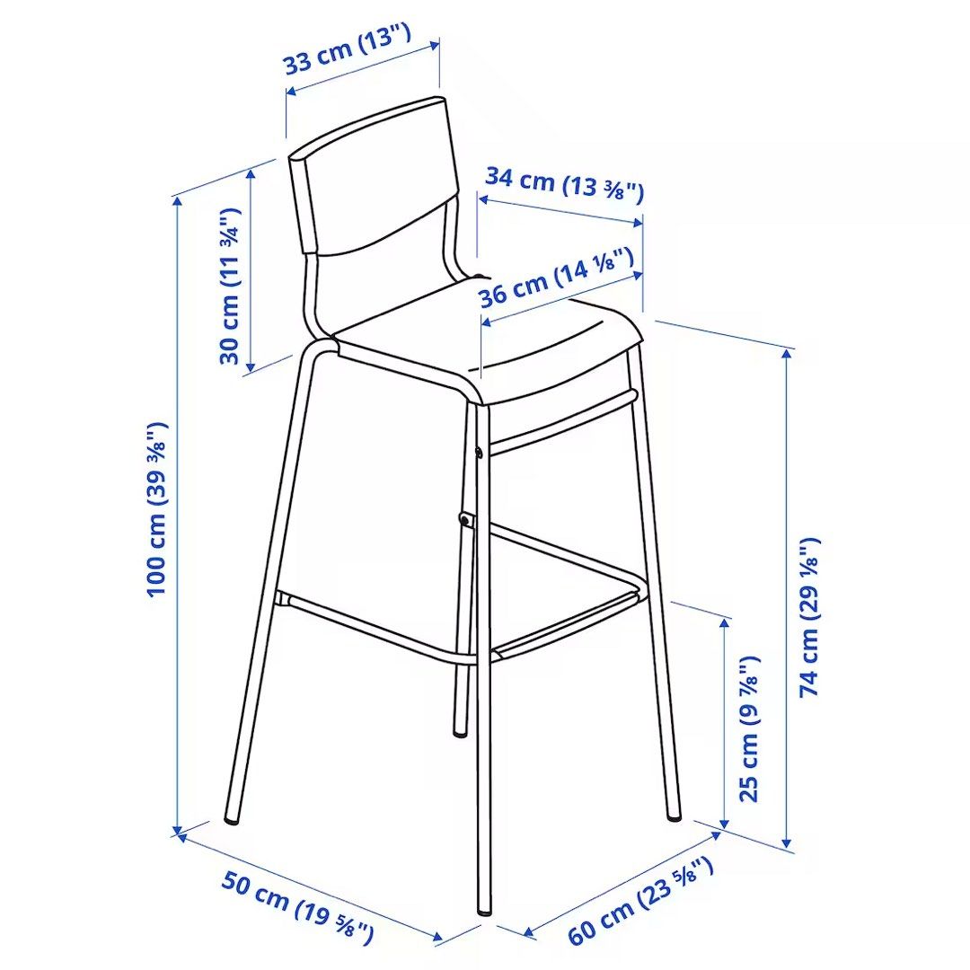 IKEA STIG BAR CHAIR, Furniture & Home Living, Furniture, Chairs on