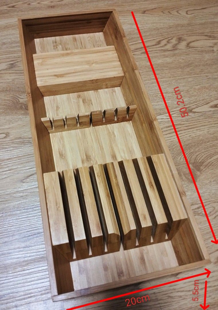 IKEA VARIERA Bamboo Knife Tray, Furniture & Home Living, Kitchenware & Tableware, Food