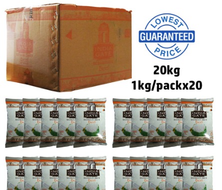 India Gate Basmati Rice Excel 20kg, Food & Drinks, Other Food & Drinks ...