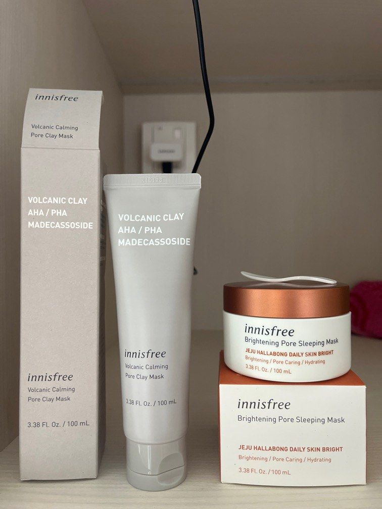 Innisfree Volcanic Calming Pore Clay Mask & Brightening Pore Sleeping
