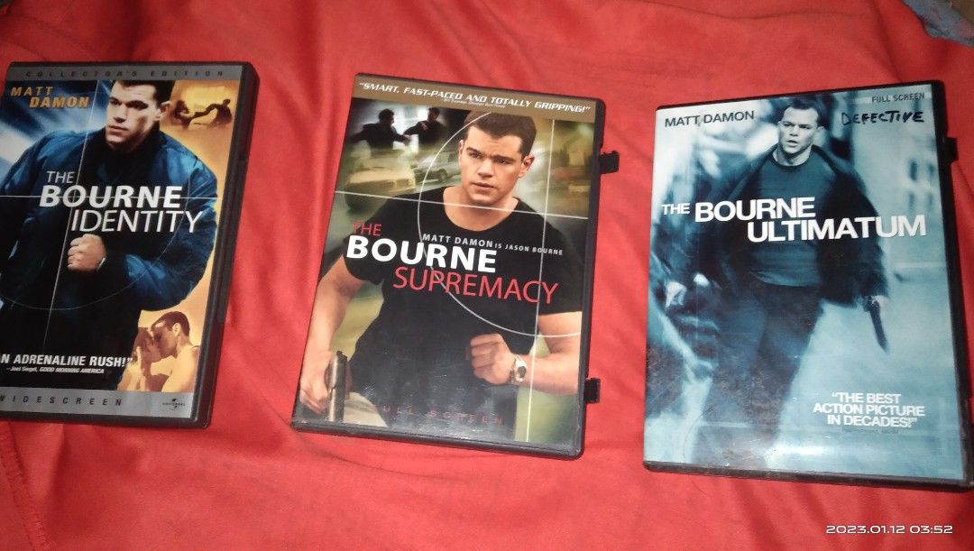 Jason Bourne 3 collection original dvd, Hobbies & Toys, Music & Media