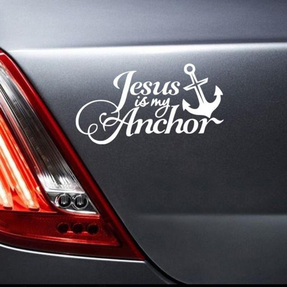 Jesus is my anchor car decal bible quote car sticker reflective car