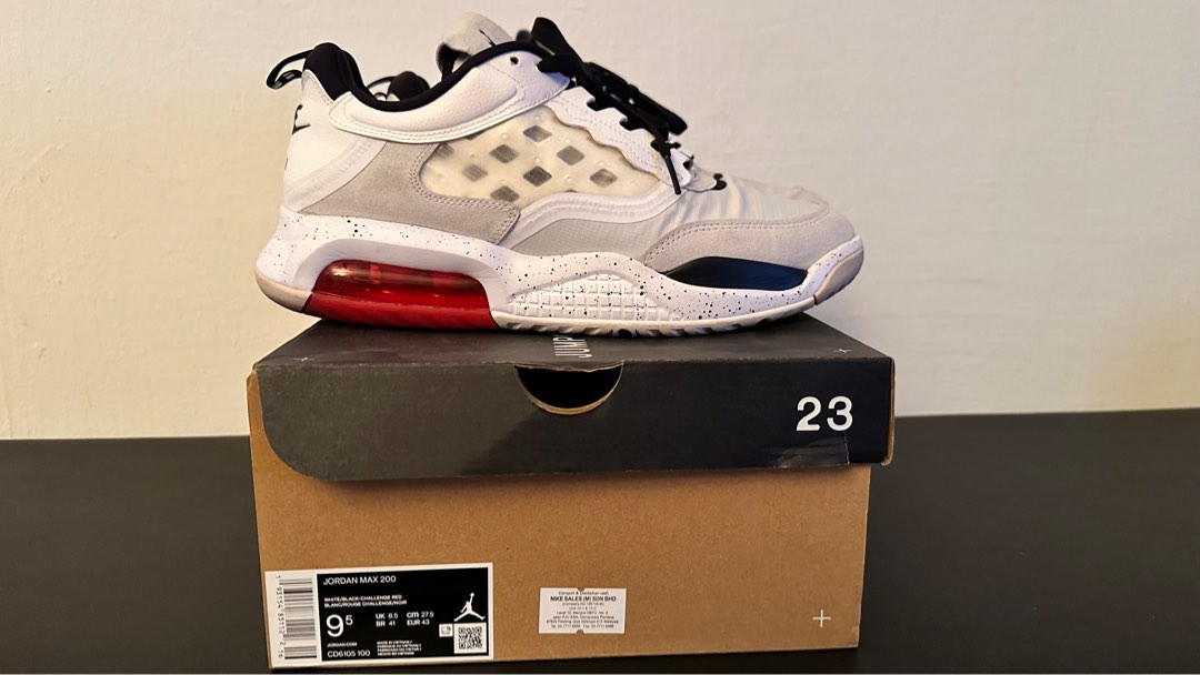 jordan air max 200 white challenge red black