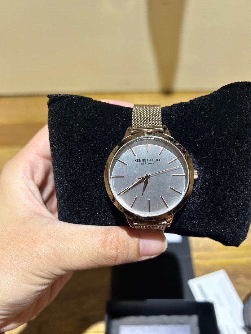 Kenneth Cole Watch in Rose Gold (Category: Women's Watches) located in Subic. Submitted by riadg21 (Listing ID 1209012445, Image 2). Description: Light used Kenneth Cole in rose gold, battery needs to be replaced. Bought in Hong Kong last 2019. No inclusions..