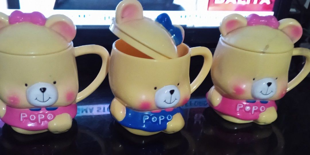Kid's Cup collectible (Category: Coffee & Tea Tableware) located in Manila. Submitted by zayler (Listing ID 1209066680, Image 1). Description: Kid's cup collectible - 395 Package Price for 3pcs •can be used as display •can be used as drinking cup for milk or juice for cold or warm only •material: hard plastic.