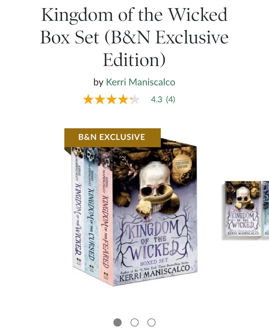 Kingdom of the Wicked B&N boxed set, Hobbies & Toys,