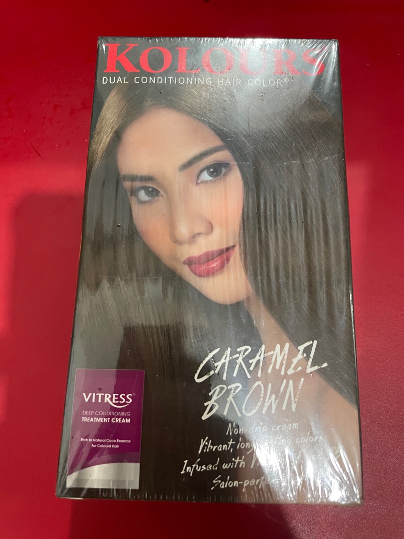 Kolours Caramel Brown hair color, Beauty & Personal Care, Hair on Carousell