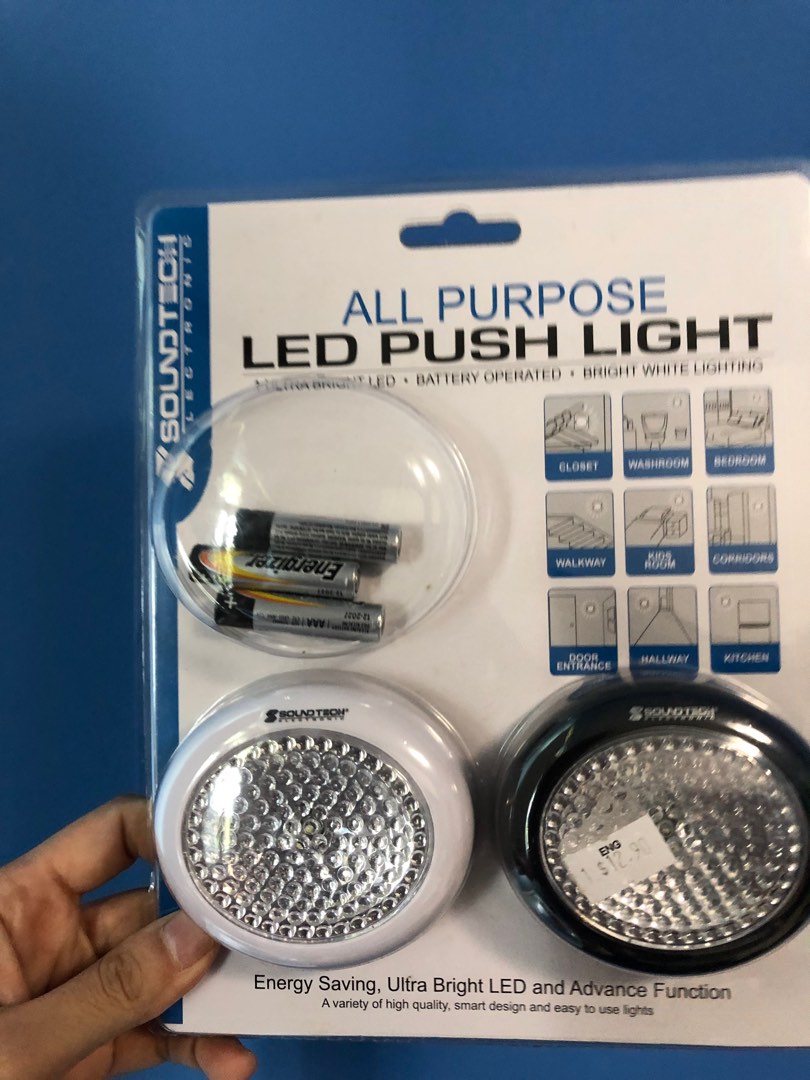 Led push light, Furniture & Home Living, Lighting & Fans, Lighting on