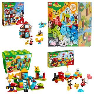 Lego Duplo Bundle with Storage Box (Can use cover as duplo base plate)