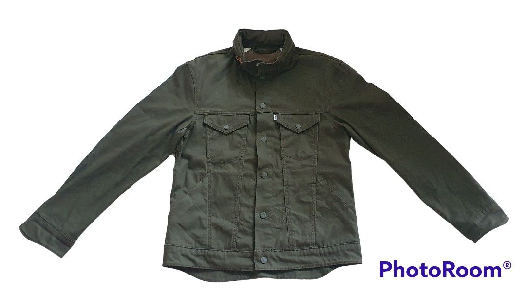 LEVI S COMMUTER TRUCKER JACKET OLIVE GREEN SIZE M