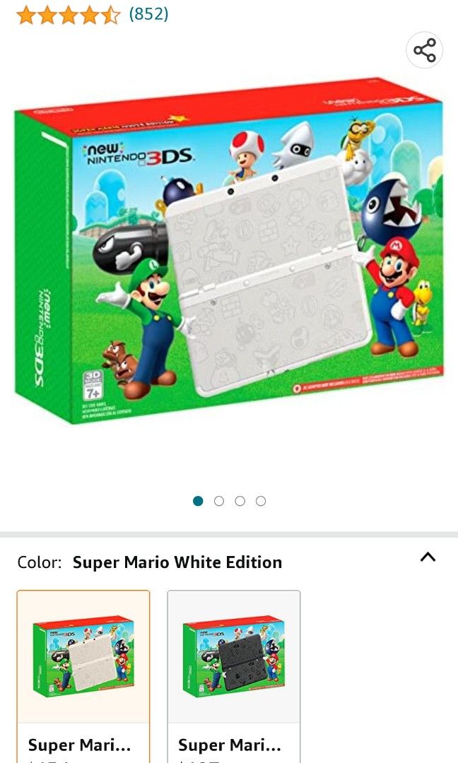 New nintendo 3ds super deals mario white edition