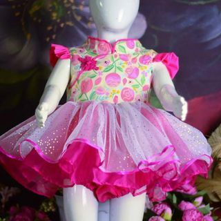 Little Queens  Chinese New Year outfit (floral pink)